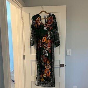 Floral Green Maxi Dress